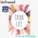 "Speak Life" Feather Themed Painting Poster, Watercolor Soft-hued Feather Framed Inspirational Text Poster, Uplifting Message Decor Ideal For Home_maomaolike.com