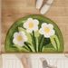 Simple Dirty And Dustproof Wear Resistant Fresh Flower Bathroom Toilet Cashmere Floor Mat Room Doorway Decorative Floor Mat Home Decor Dekoarredamento_maomaolike.com
