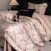 Light Luxury Style Long-staple Four-piece Set Pastoral Floral Print Wide-border Quilt Cover All Cotton Skin Friendly Breathable Be_maomaolike.com