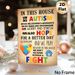 Autism Awareness Family Statement Painting Poster, Vintage Colorful Typography & Puzzle Heart Poster, Warm Supportive Message With Hope For Home Wall_maomaolike.com