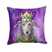 Scottish Deerhound King Of Mardi Gras Throw Pillow Machine Washable, Indoor Outdoor Decorative Pillow For Couch, Bed Or Patio, 18Hx18W_maomaolike.com