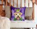 Wheaten Terrier King Of Mardi Gras Throw Pillow Machine Washable, Indoor Outdoor Decorative Pillow For Couch, Bed Or Patio, 14Hx14W_maomaolike.com