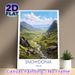 Snowdonia Wales Mountain Valley Painting Poster, Vibrant Stylized Scenic Landscape Poster, Delivers Tranquil Natural Ambiance, Ideal For Living Room_maomaolike.com