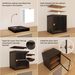 Single Sturdy & Convenient Foldable Cabinet, Durable Steel-Wood Combo With Anti-Slip Design & Quick Fold & Install, Easy To DIY Storage Container With Door, Black_maomaolike.com