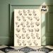 American Sign Language Alphabet Painting Poster, Vintage-style Hand Gesture Alphabet Illustration Poster, Educational Sign Language Learning_maomaolike.com