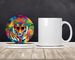 Hippie Animal Bengal Tiger Large Sandstone Coasters Pack Of 4 Absorbent Round Coasters Decor Gifts For Men Or Women, 4 In, Multicolor_maomaolike.com