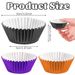 300 Pcs Halloween Foil Cupcake Liners Black Purple Orange Foil Metallic Cupcake Wrappers Halloween Party Standard For Halloween Party Birthday_maomaolike.com