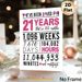 21st Birthday Loved Anniversary Painting Poster, Glittery Pink & Black Typographic Poster, Warm Heartfelt Time-counting Design, Ideal For Birthday_maomaolike.com