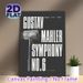 Gustav Mahler Symphony No.6 Painting Poster, Minimalist Dark-toned Vintage Music-themed Poster, Stylish Classical Music Decor Ideal For Living Room_maomaolike.com