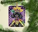 Black Poodle King Of Mardi Gras Porcelain Ornament Christmas Tree Hanging Decorations For Home Christmas Holiday, Rectangle, Gift, Multicolor_maomaolike.com