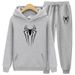2024 Winter New Personalized Print Spider Pattern Couple Hooded Warm Sweater Set Youth Trendy Fashion_maomaolike.com