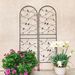 4 Pack Metal Garden Trellis 71" X 19.7" Rustproof Trellis For Climbing Plants Outdoor Flower Support Bird Deco Black_maomaolike.com