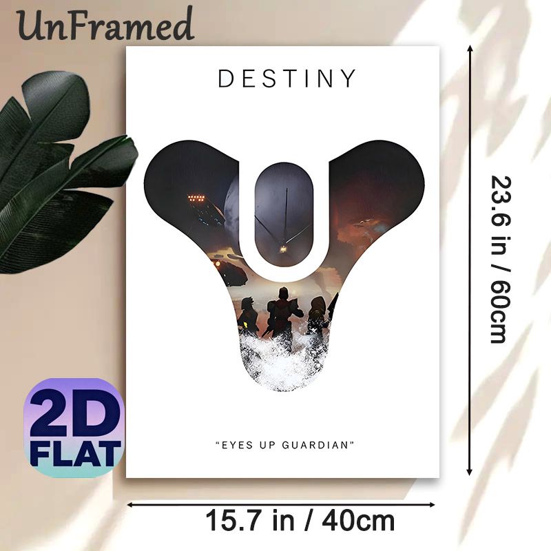 Destiny Themed Painting Poster, Dark Sci-Fi Space Warrior Scene Poster, Immersive Game-inspired Artwork Ideal For Game Room, Bedroom Wall Decor_maomaolike.com