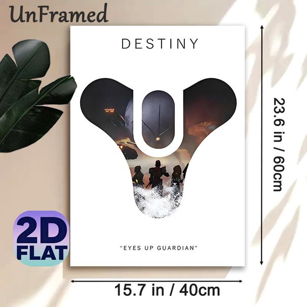 Destiny Themed Painting Poster, Dark Sci-Fi Space Warrior Scene Poster, Immersive Game-inspired Artwork Ideal For Game Room, Bedroom Wall Decor_maomaolike.com