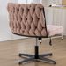 Armless Office Desk Chair No Wheels, PINK_maomaolike.com