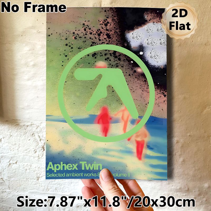 Aphex Twin Album Art Painting Poster, Psychedelic Abstract Splatter Style Poster, Unique Music-inspired Decor Ideal For Music Studio, Bedroom Wall_maomaolike.com