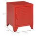 Industrial End Table, Living Room Side Table With Locker-Style Door And Adjustable Shelf, Red_maomaolike.com