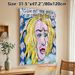 Quirky Portrait Painting Poster, Bold Expressive Hand-painted Blonde Figure With Witty Slogan Poster, Playful Eye-catching Decor Suitable For Living_maomaolike.com