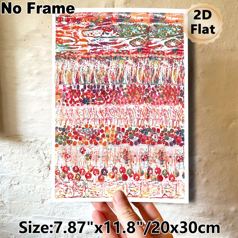 Abstract Art Painting Poster, Vibrant Layered Splatter & Dot Abstract Poster, Eye-catching Artistic Decor Ideal For Living Room, Office_maomaolike.com