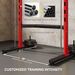 Squat Rack With Pull Up Bar And Barbell Bar Adjustable Bench Press Multi-Function Weight Lifting Half Rack, Red_maomaolike.com