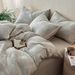 SetMicrofiber Duvet Cover Class A Maternal Infant Grade Simple Pure Cotton Linen Four-piece Set, Skin-friendly, Soft,_maomaolike.com