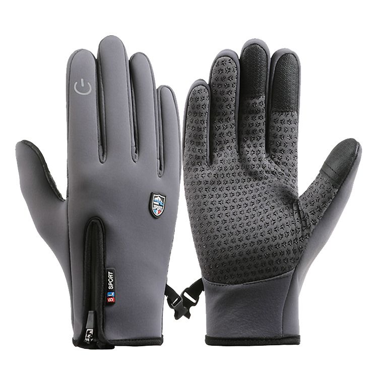 New gloves men and women cross border autumn and winter skiing waterproof fleece touch screen non slip cycling sports warm gloves_maomaolike.com