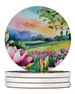 Louisiana Magnolias In Watercolor Large Sandstone Coasters Pack Of 4 Absorbent Round Coasters Decor Gifts For Men Or Women, 4 In, Multicolor_maomaolike.com