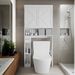 Over-The-Toilet Storage Cabinet With 2 Doors, Home Space-Saving Toilet Rack, Farmhouse Style For Bathroom, Restroom, Laundry_maomaolike.com