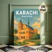 Karachi Pakistan Landmark Painting Poster, Warm-toned Retro Architectural Scene Poster, Showcases Iconic Historic Building With Lush Greenery, Ideal_maomaolike.com