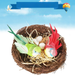 Warm Grass Parrot Outdoor Breeding Balcony Birdhouse Handmade Rattan Woven Bird Cage Swallow Artificial Nest_maomaolike.com