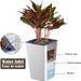 Garden Supplies Olinze Plastic Lazy Bonsai Flower Pot Brick Pattern Square High Style Multi Color Self Priming Basin_maomaolike.com
