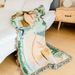 Bohemian Tassel Sofa Cover - Minimalist Cotton Throw Blanket For Couch Decor (Lightweight Fringe Trim Neutral Tone Woven_maomaolike.com
