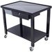 Transmission Teardown Work Station 1/2 Ton Capacity Sloping Drain Table Locking Drawer Removable Drain Basin Full-Width Lower Shelf Four 4-Inch Caster Wheels Black_maomaolike.com