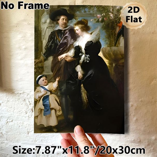 Vintage Aristocratic Family Portrait Painting Poster, Rich-toned Classical Art Poster, Elegant Historical Artwork Ideal For Living Room, Study And_maomaolike.com