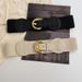 Unisex Retro buckle belt female decoration with skirt elastic elastic belt fashion Joker high sense waist seal._maomaolike.com