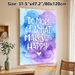 Inspirational Quote Painting Poster, Soft Watercolor Blue-purple Gradient With Stars And Heart Poster, Uplifting Motivational Decor Ideal For Bedroom_maomaolike.com