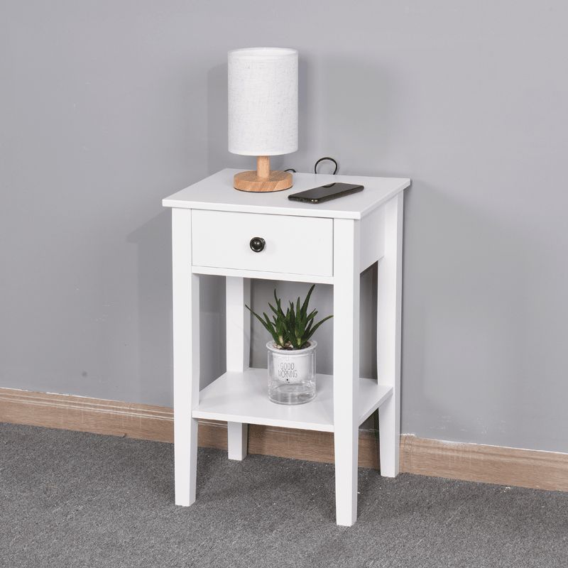 Wooden Nightstand With A Drawer,Storage End Table For Bedroom,Bathroom,Livingroom_maomaolike.com