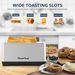 4-Slice Toaster, Extra Wide Long Slot Toaster, 6 Settings, Bagel, Defrost, Reheat, Removable Crumb Tray, Upgraded Stainless Steel, Silver, Resale Prohibited_maomaolike.com