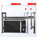 Kitchen Thickened Extendable Microwave Rice Cooker Oven Household Double-layer Carbon Steel Storage Rack_maomaolike.com
