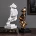 Nordic Minimalist Silence Is Gold Ornament Living Home Wine Cabinet Room Decoration Office Sculpture Craft Display_maomaolike.com