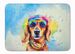 Dachshund Hippie Dawg Memory Foam Kitchen Mat Machine Washable Anti-Fatigue Mat Cushion Comfort Bath Mat Or Kitchen Rug_maomaolike.com