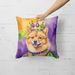 Finnish Spitz King Of Mardi Gras Throw Pillow Machine Washable, Indoor Outdoor Decorative Pillow For Couch, Bed Or Patio, 18Hx18W_maomaolike.com