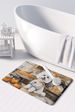 Bichon Frise Fall Kitchen Pumpkins Memory Foam Kitchen Mat Machine Washable Anti-Fatigue Mat Cushion Comfort Bath Mat Or Kitchen Rug_maomaolike.com