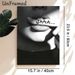Shhh Silent Gesture Painting Poster, Monochrome Close-Up Lip & Finger Poster, Intriguing Stylish Decor Suitable For Bedroom, Living Room And Modern_maomaolike.com