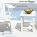 Adirondack Side Table, Square Patio End Table, Weather Resistant 15" Outdoor HDPE Table For Porch, Pool, Balcony, White_maomaolike.com