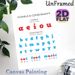 Vowels & Consonants Painting Poster, Clear Red & Blue Typographic Poster, Useful For Learning English Letter Classification And Pronunciation, Ideal_maomaolike.com