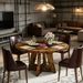 Dining Table, Round Wooden Kitchen Dinner Table For 4 People_maomaolike.com