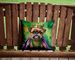 Brussels Griffon King Of Mardi Gras Throw Pillow Machine Washable, Indoor Outdoor Decorative Pillow For Couch, Bed Or Patio, 14Hx14W_maomaolike.com
