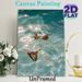 Pool Bikini Painting Poster, Soft-hued Underwater Pool Scene Poster, Calming Summer-style Decor Suitable For Bedroom, Living Room And Coastal-themed_maomaolike.com