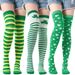 Unisex Lucky grass knee-high socks Clover stockings COS stockings holiday party socks_maomaolike.com